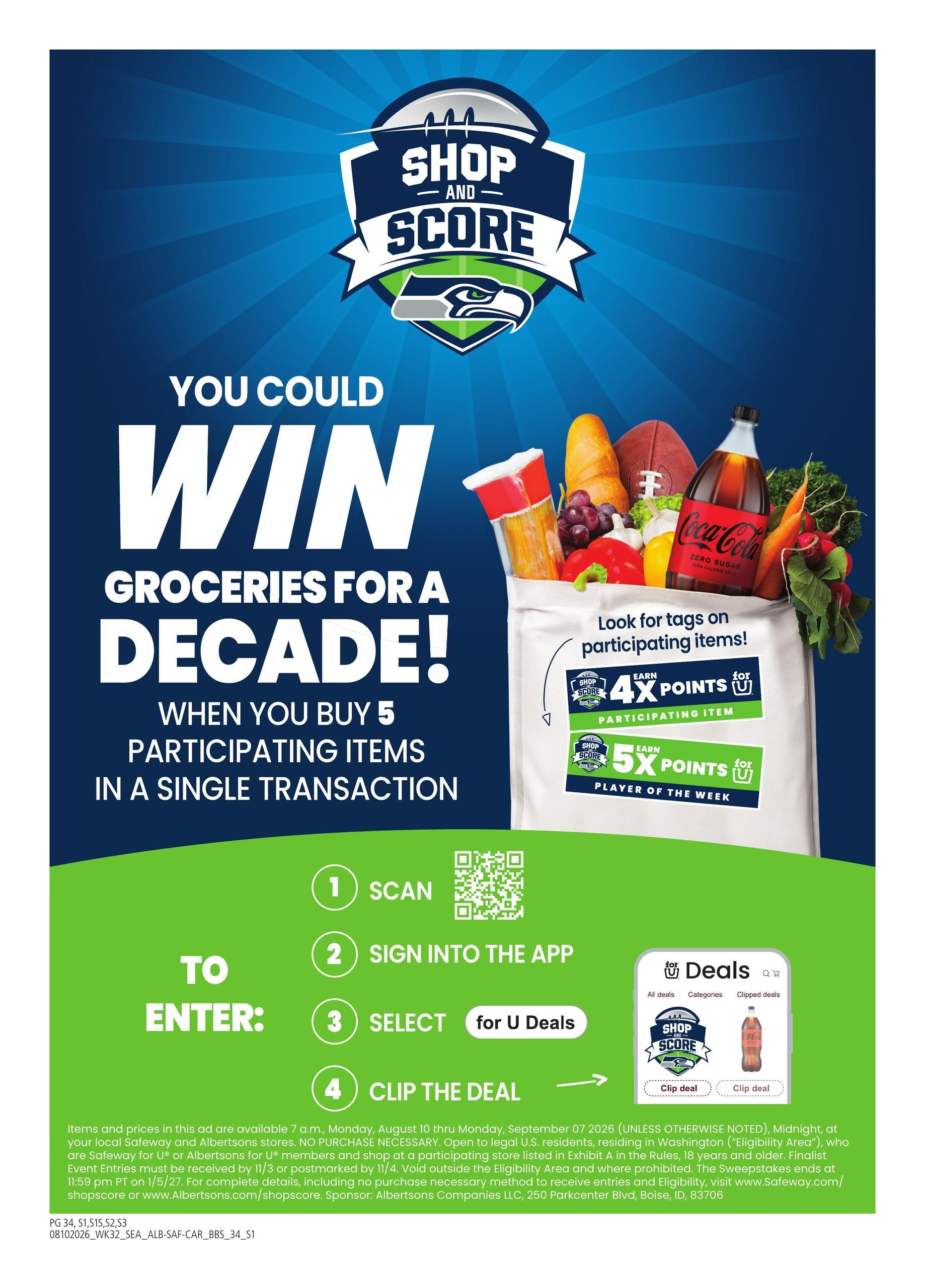 Safeway (WA) Big Book of Savings Weekly Ad August 10 - September 7, 2026