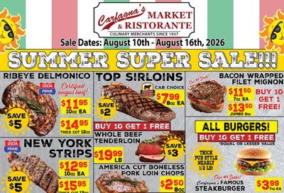 Carfagna's Market Weekly Ad August 10 - 16, 2026