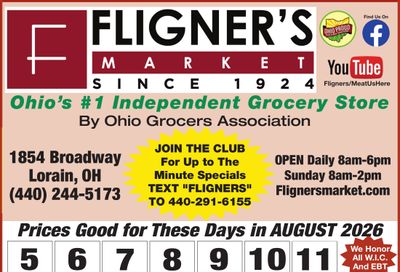 Fligner's Market Weekly Ad August 5 - 11, 2026