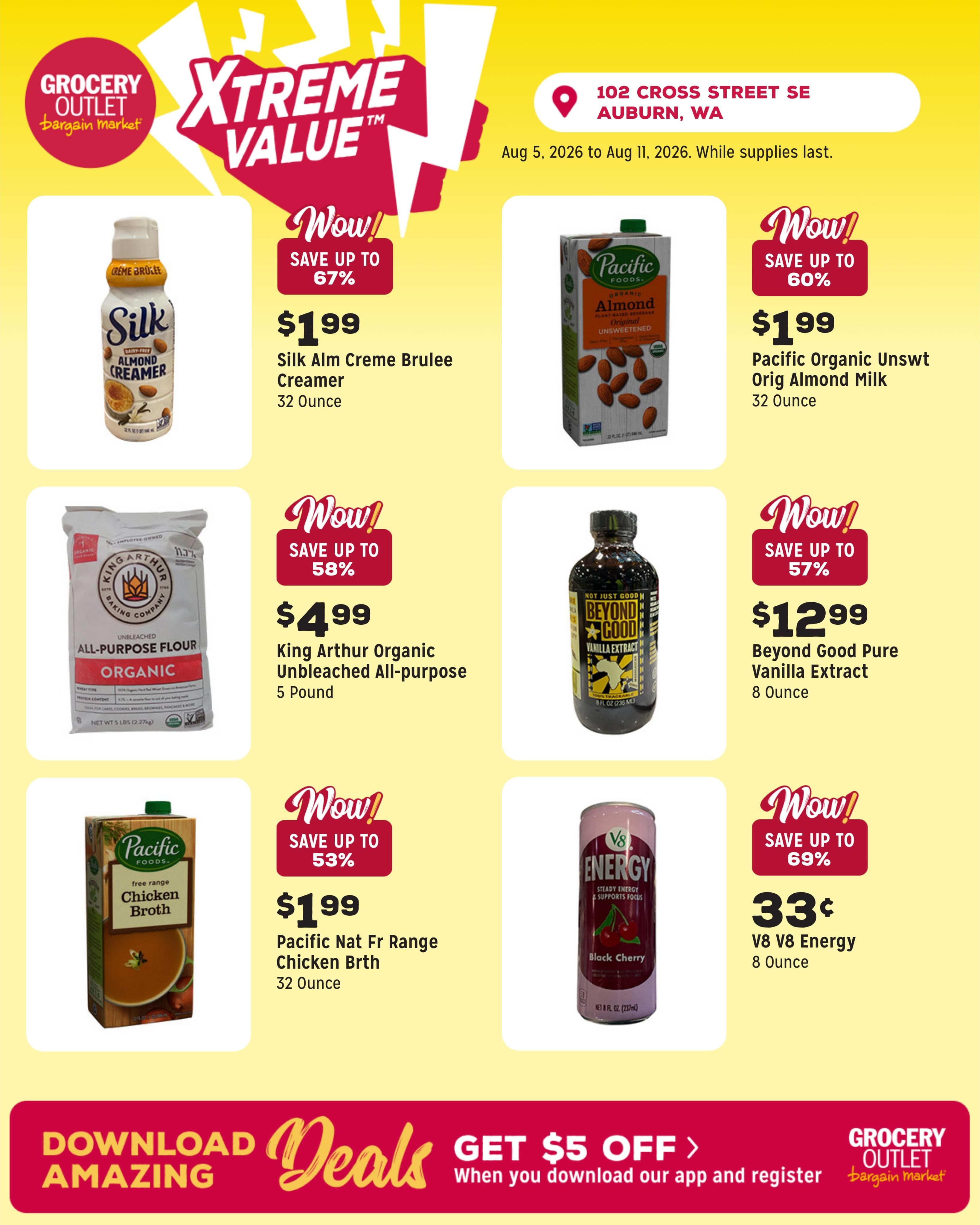 Grocery Outlet (Auburn Area, WA) Weekly Ad August 5 - 11, 2026