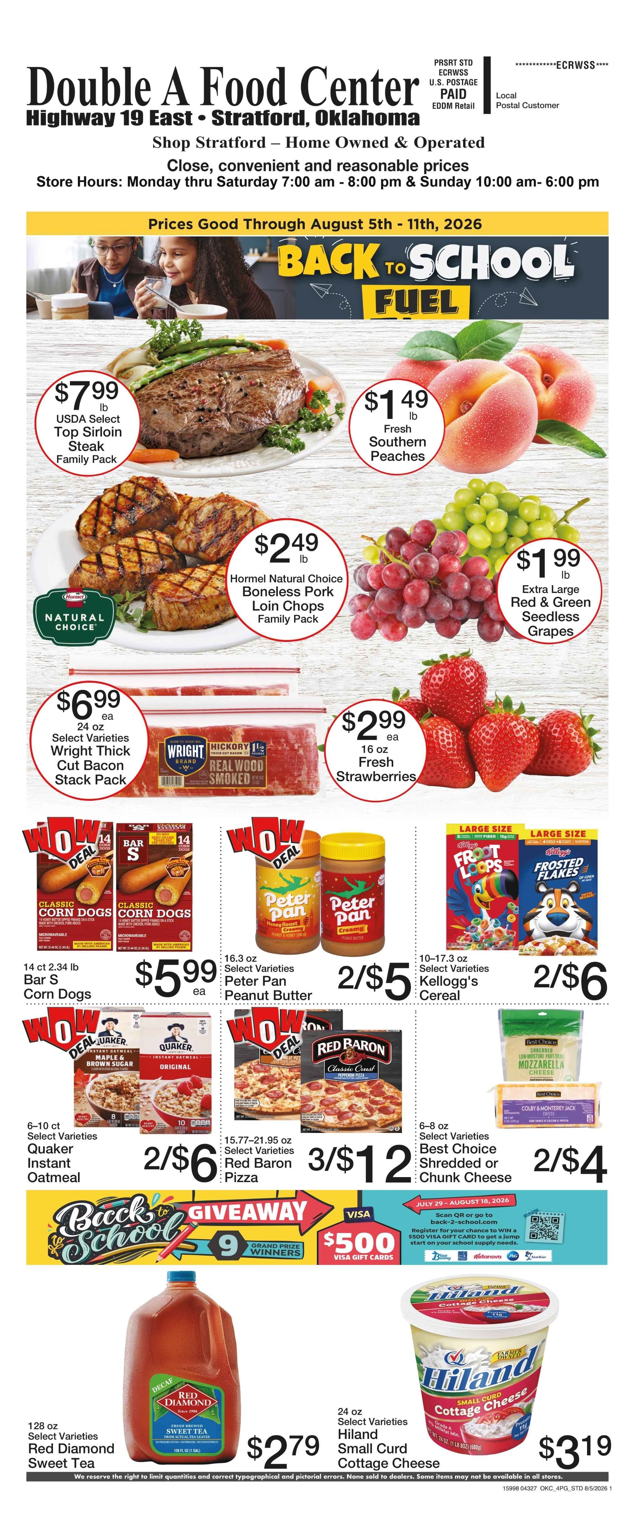 Double A Food Center Weekly Ad August 5 - 11, 2026