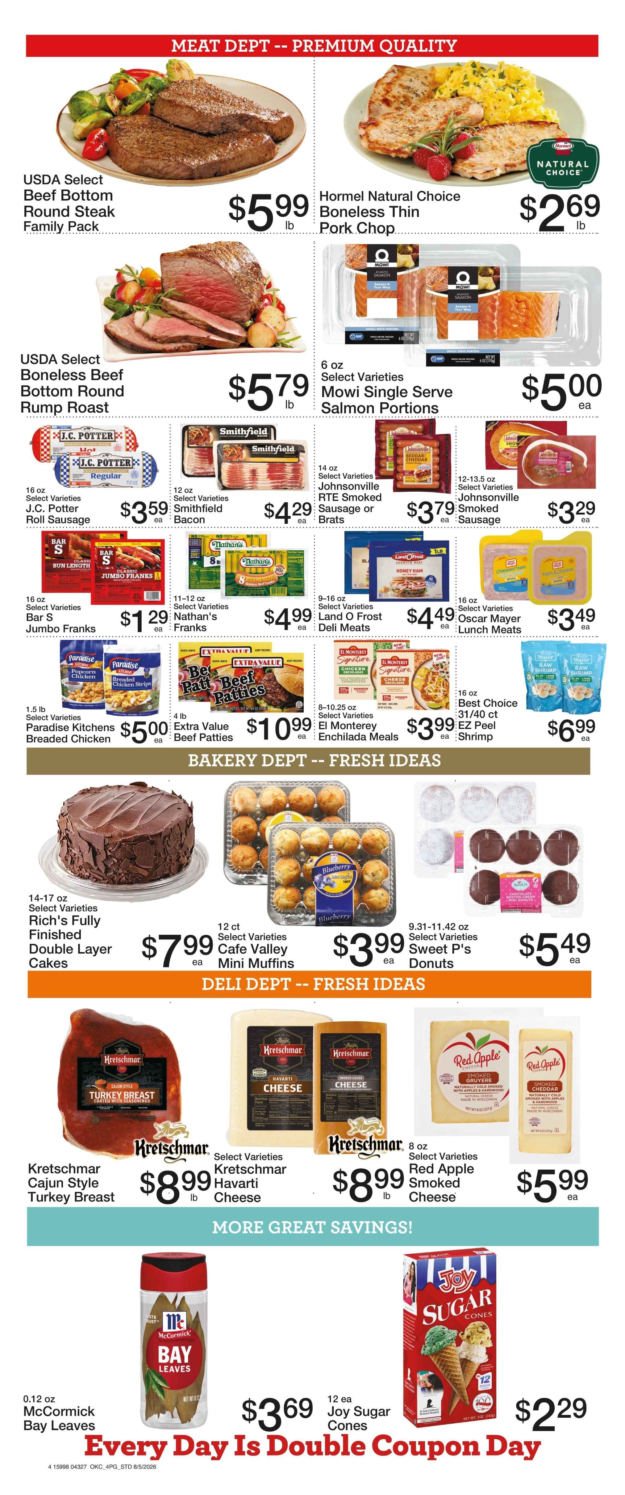 Double A Food Center Weekly Ad August 5 - 11, 2026