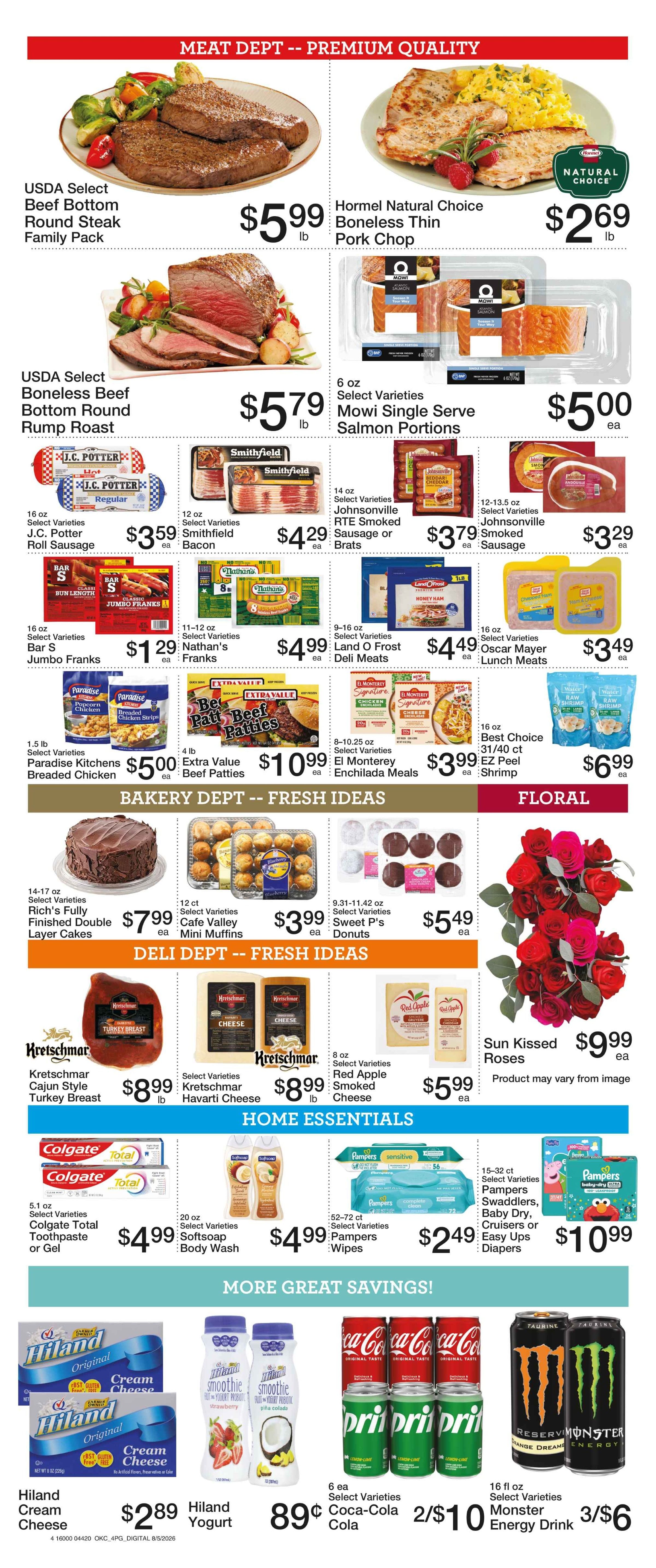 Lindley's Grocery Great Deals This Week! Weekly Ad August 5 - 11, 2026