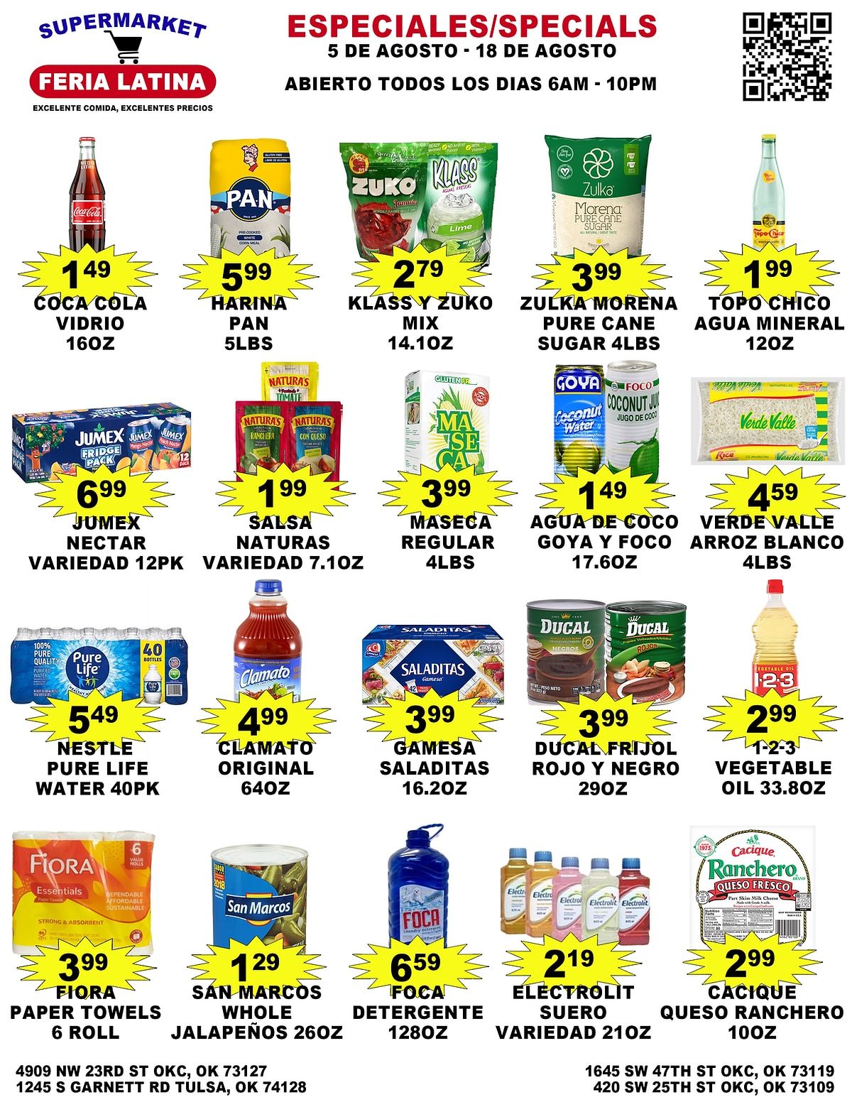 Feria Latina Supermarket Weekly Ad August 5 - 18, 2026