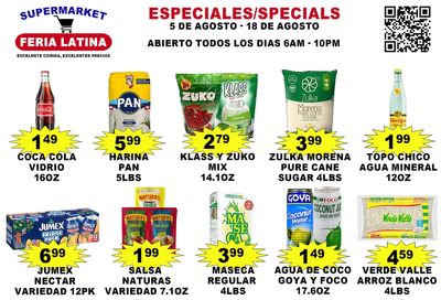 Feria Latina Supermarket Weekly Ad August 5 - 18, 2026