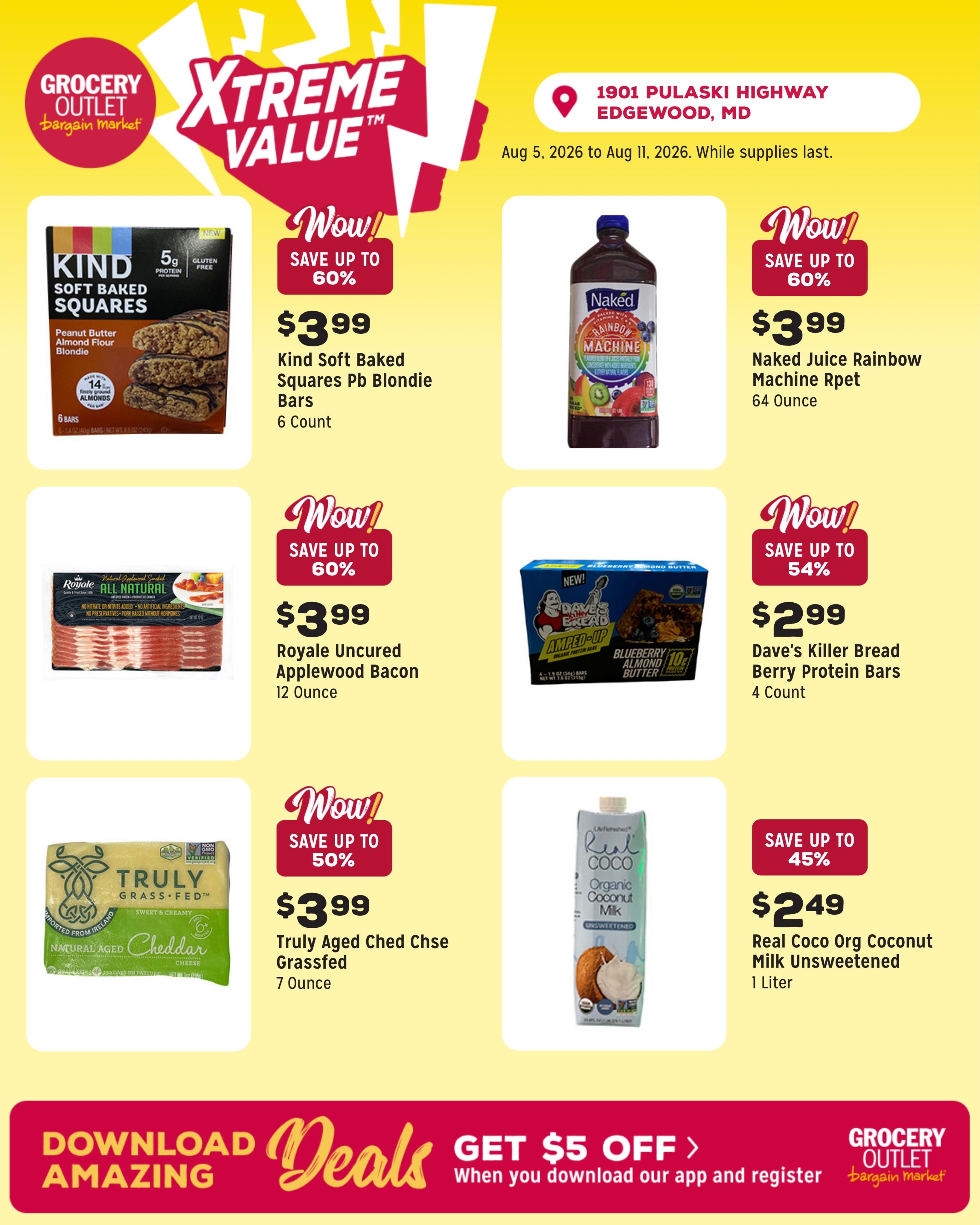 Grocery Outlet (Rosedale Area, MD) Weekly Ad August 5 - 11, 2026
