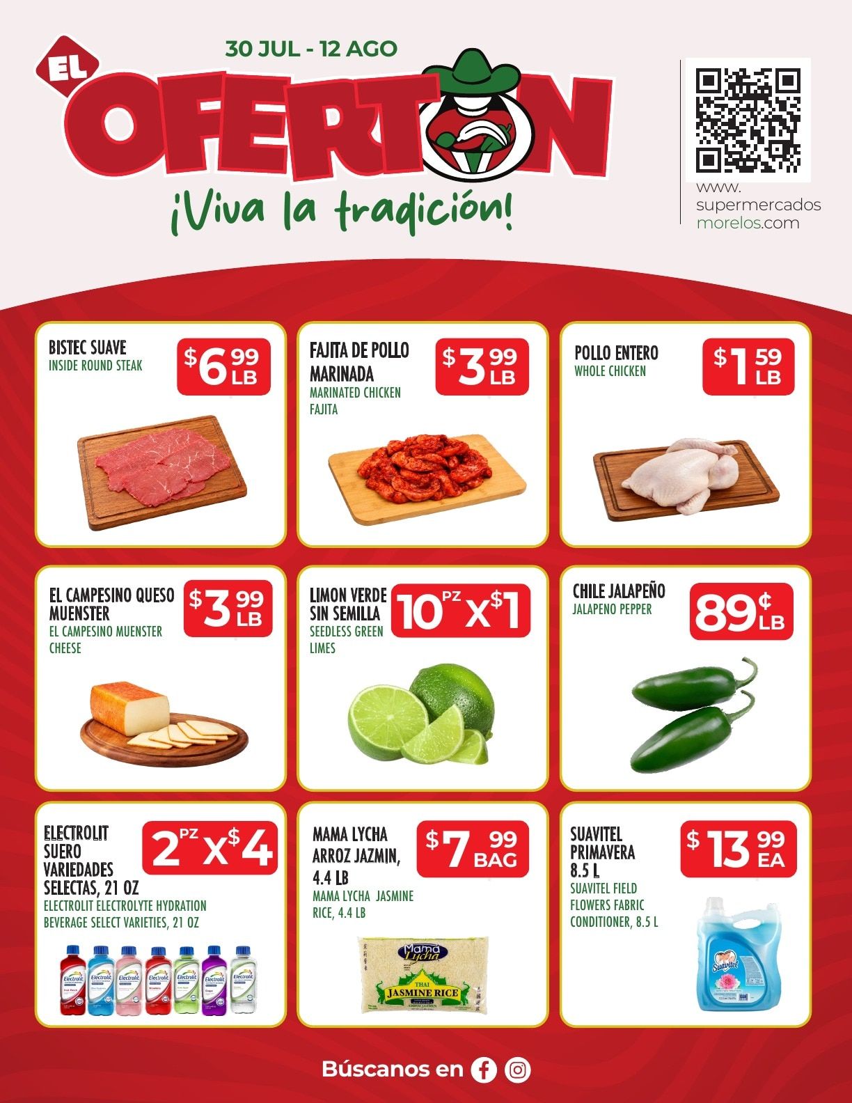 Supermercados Morelos Biweekly Specials Weekly Ad July 30 - August 12, 2026