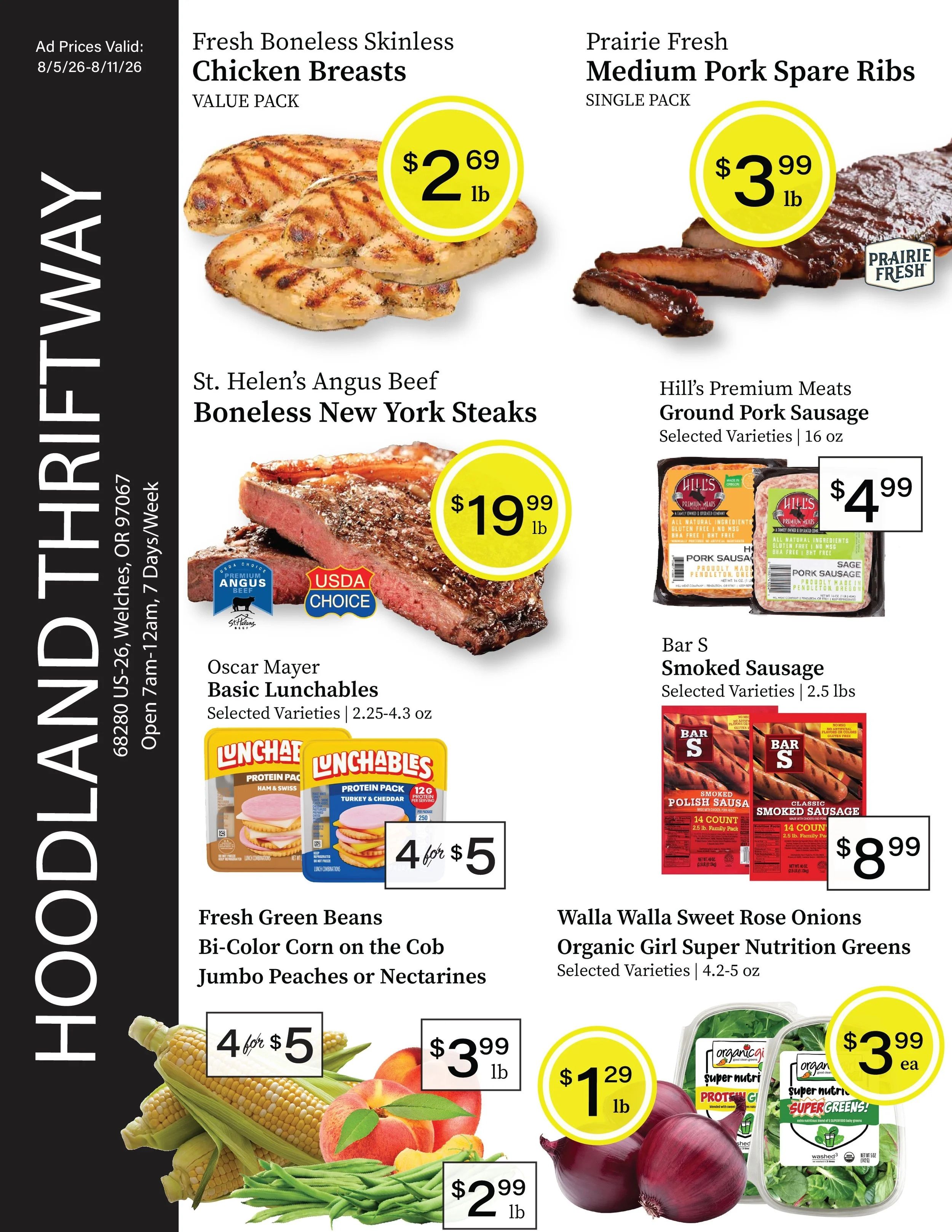 Hoodland Thriftway Weekly Ad August 5 - 11, 2026