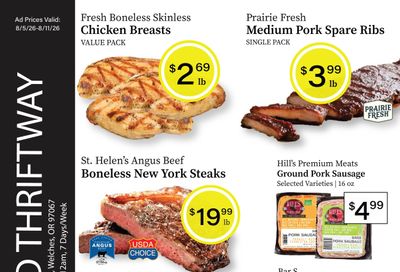 Hoodland Thriftway Weekly Ad August 5 - 11, 2026