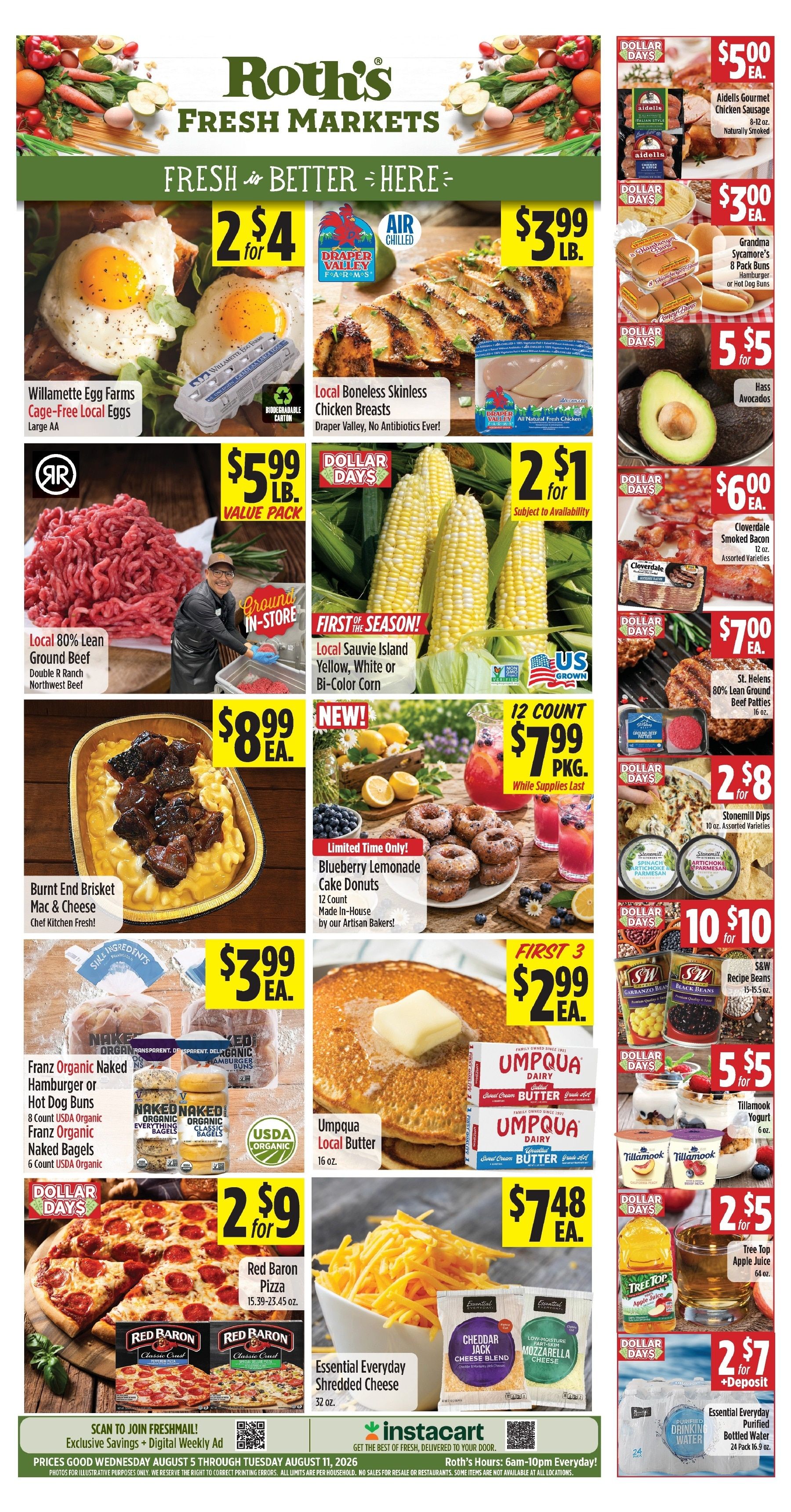 Roth's Fresh Markets Weekly Ad August 5 - 11, 2026
