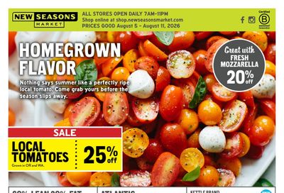 New Seasons Market Weekly Ad August 5 - 11, 2026