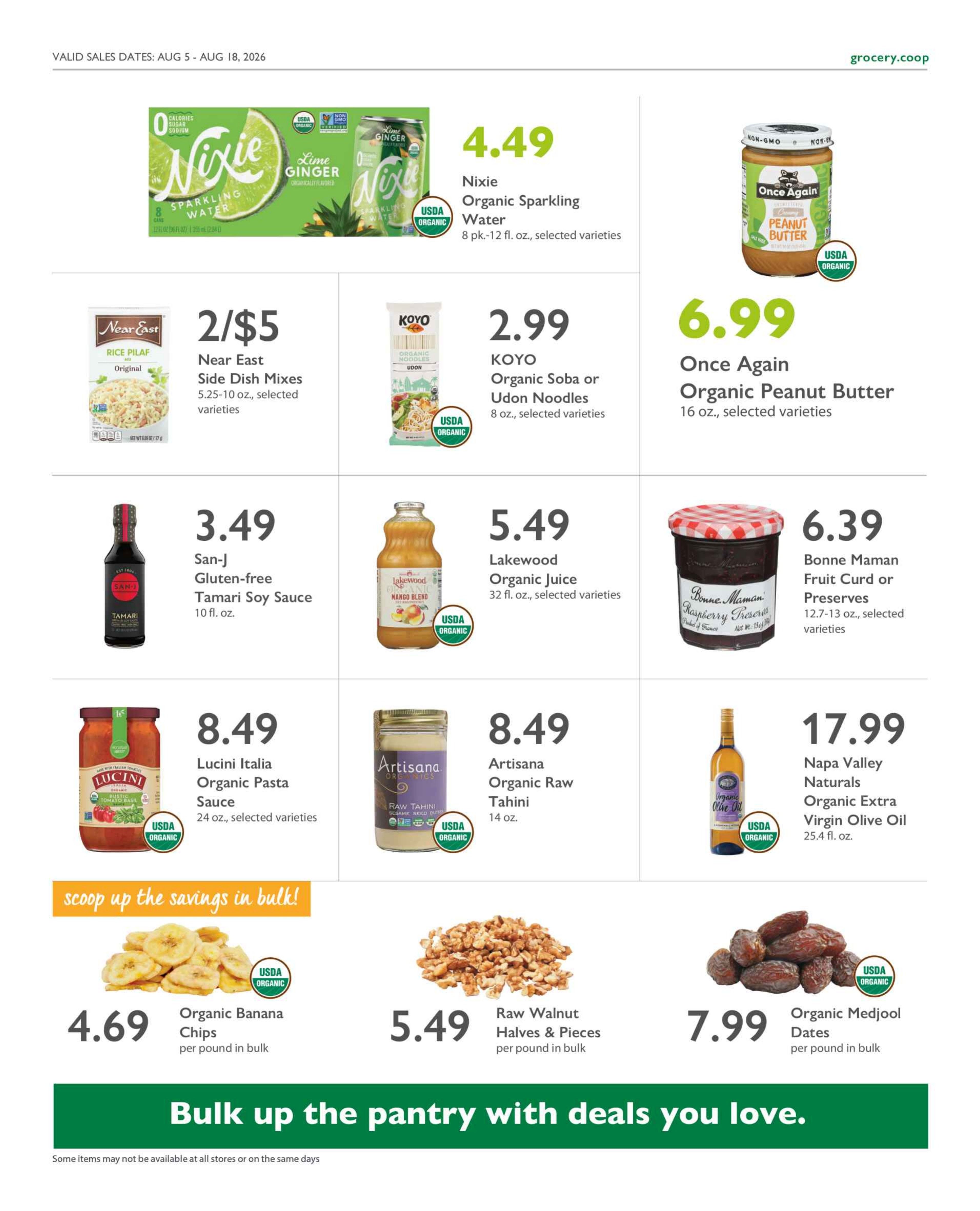 Medford Food Co-op Co-op Deals Weekly Ad August 5 - 18, 2026