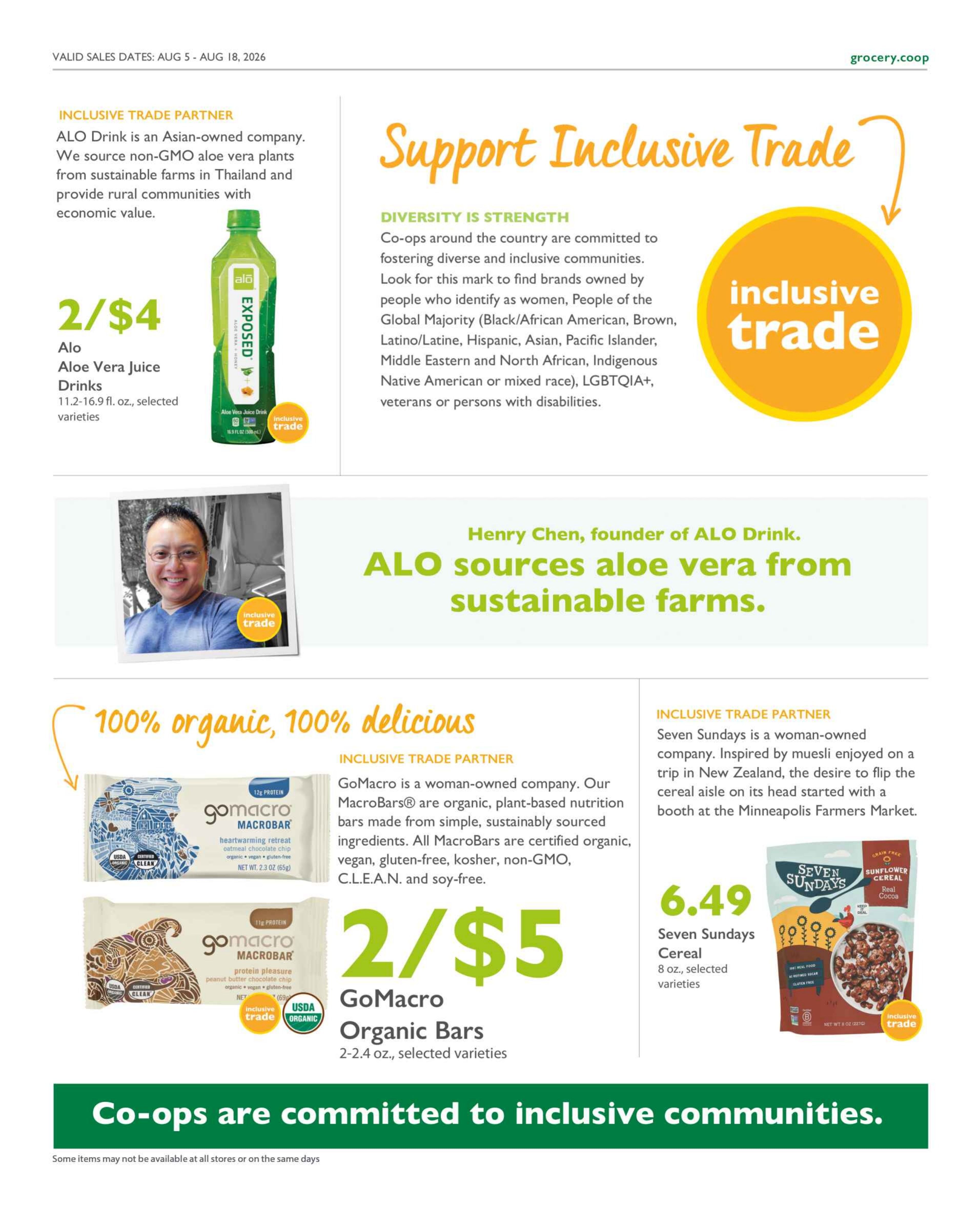 Medford Food Co-op Co-op Deals Weekly Ad August 5 - 18, 2026