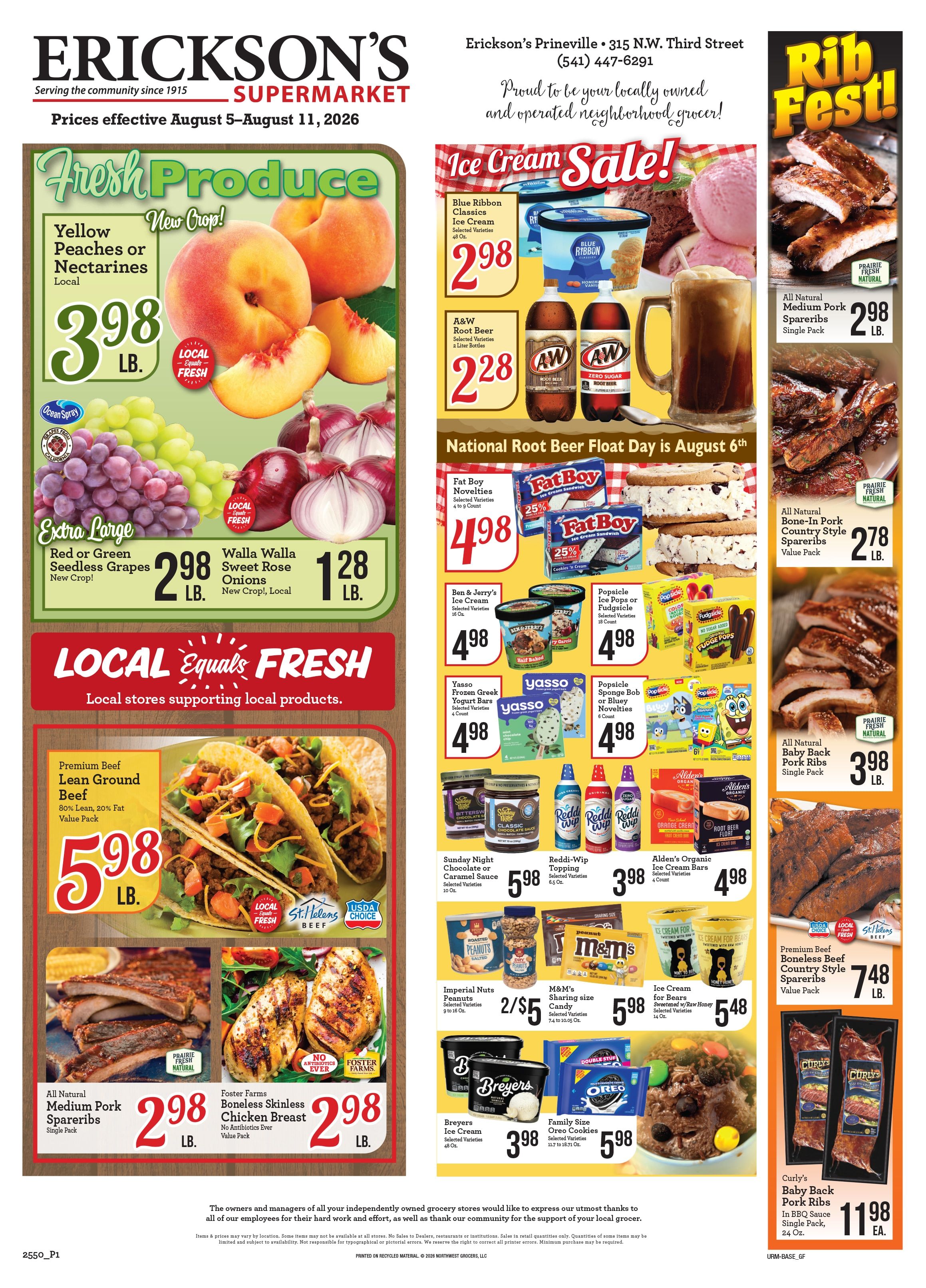 Erickson's Thriftway Weekly Ad August 5 - 11, 2026