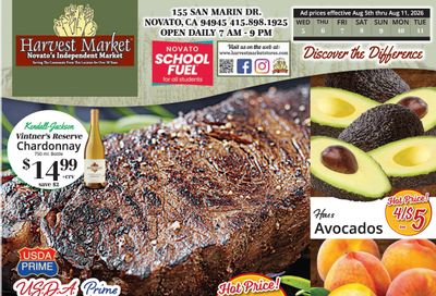 Harvest Market (Novato, CA) Weekly Ad August 5 - 11, 2026