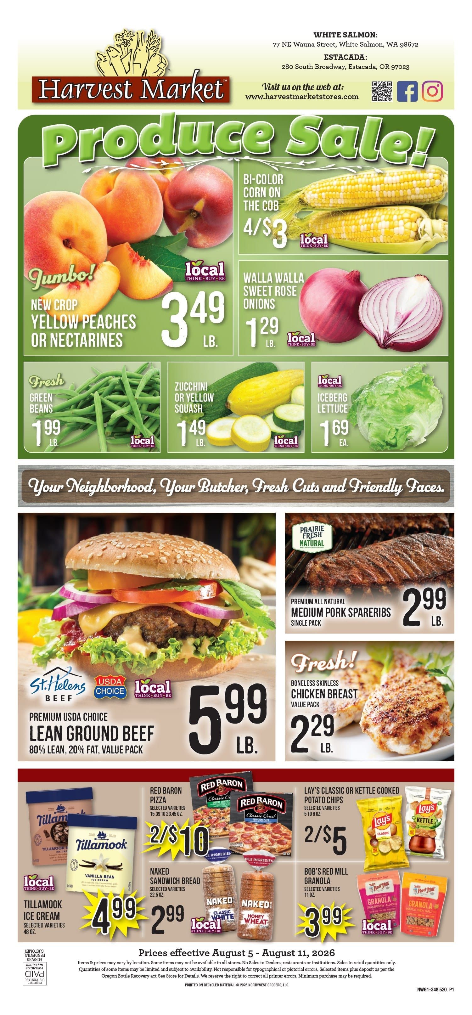 Harvest Market (Oregon, Washington) Weekly Ad August 5 - 11, 2026