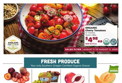 Ashland Food Co-op Weekly Ad August 5 - 11, 2026