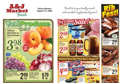A & J Select Market Weekly Ad August 5 - 11, 2026
