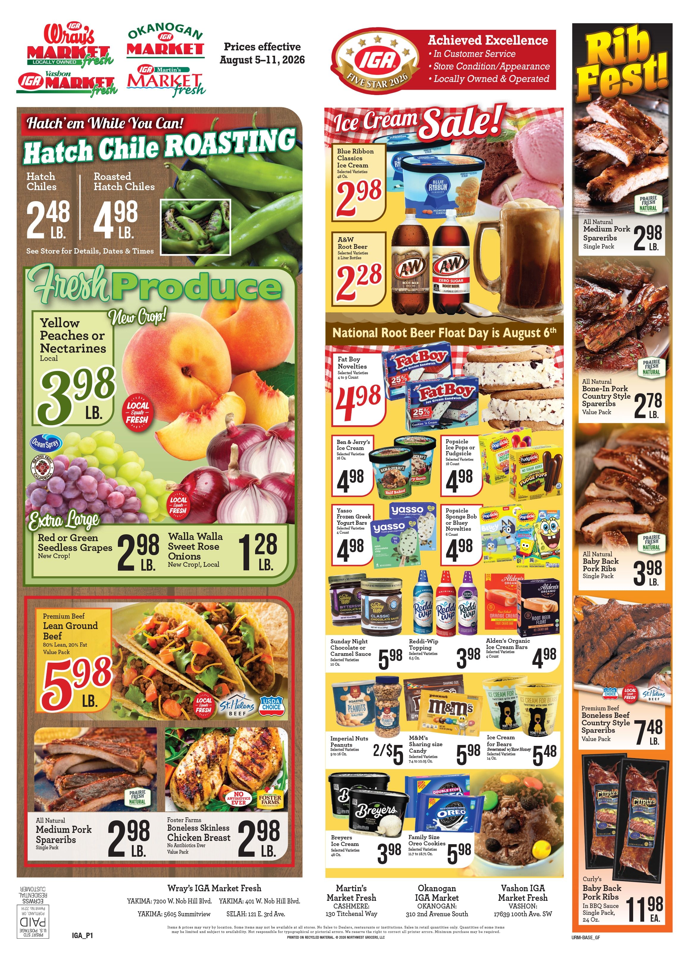 Martin's Market IGA Weekly Ad August 5 - 11, 2026