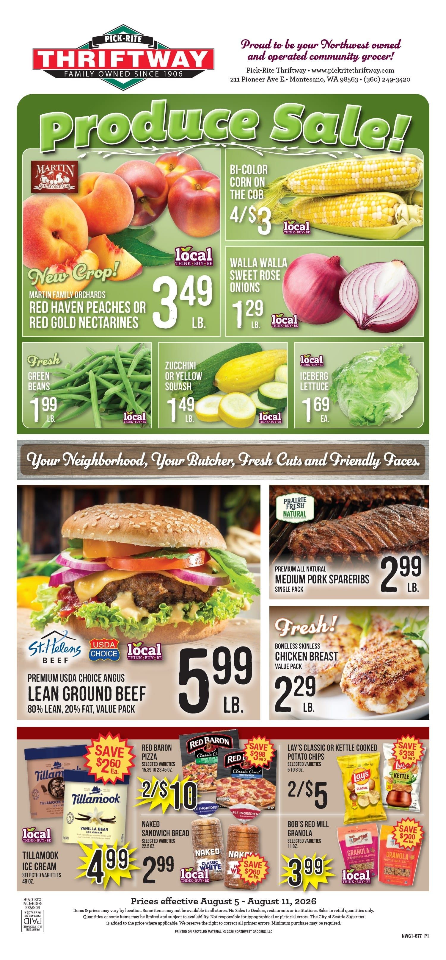 Pick-Rite Thriftway Weekly Ad August 5 - 11, 2026