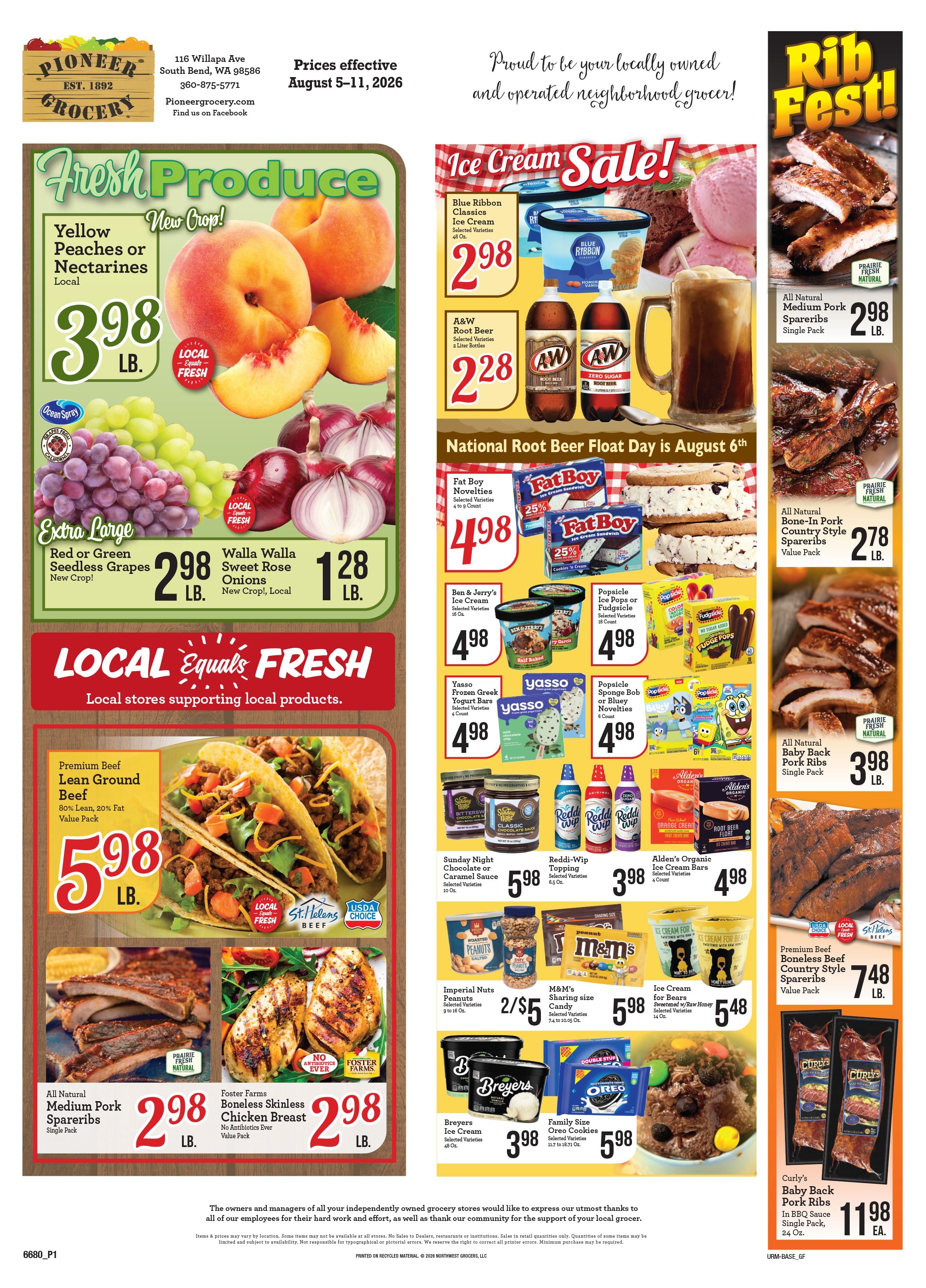 Pioneer Grocery Weekly Ad August 5 - 11, 2026