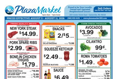 Plaza Market Eatonville Weekly Ad August 5 - 11, 2026