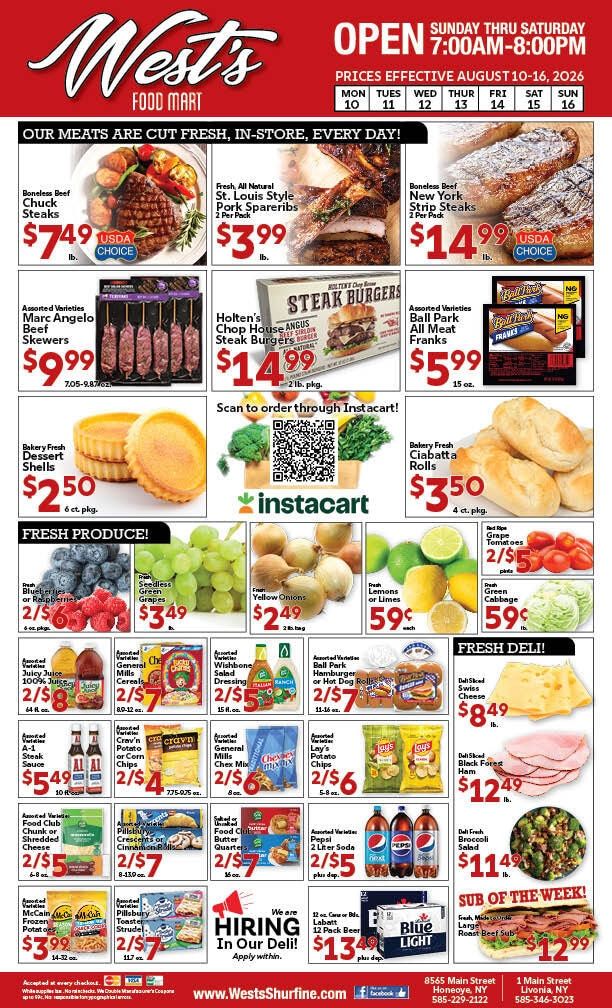 West's Shurfine Weekly Ad August 10 - 16, 2026