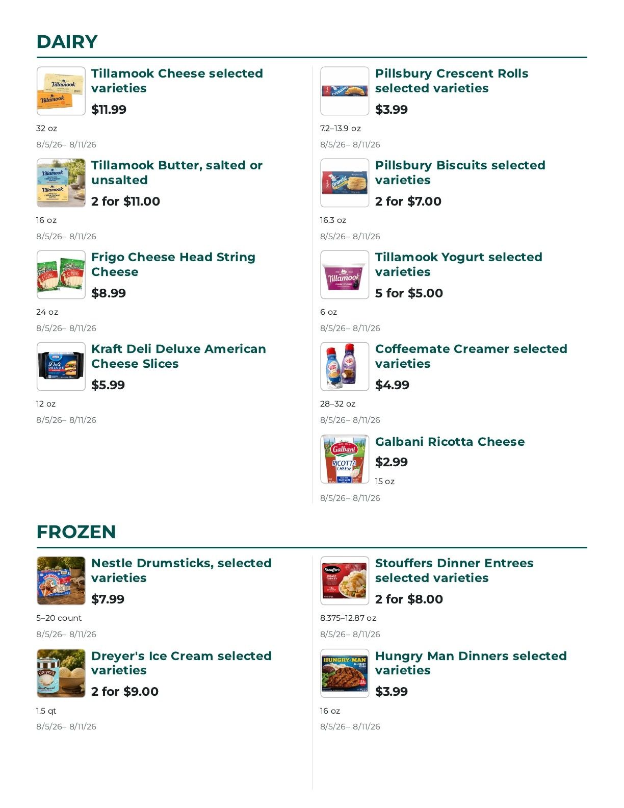 Orcas Island Market Weekly Ad August 5 - 11, 2026