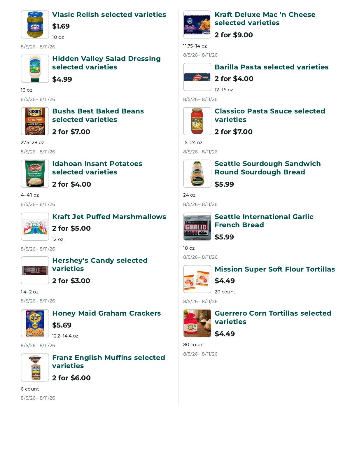 Orcas Island Market Weekly Ad August 5 - 11, 2026