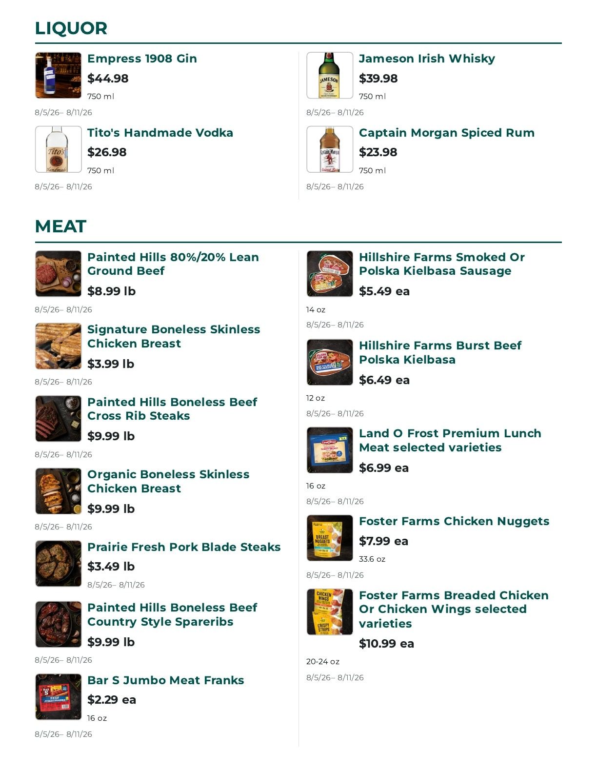 Orcas Island Market Weekly Ad August 5 - 11, 2026