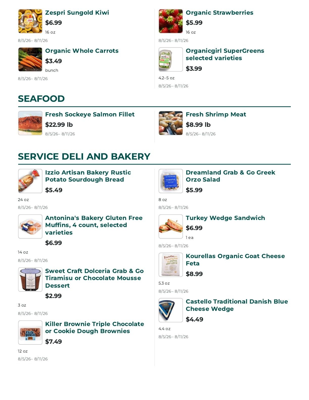 Orcas Island Market Weekly Ad August 5 - 11, 2026