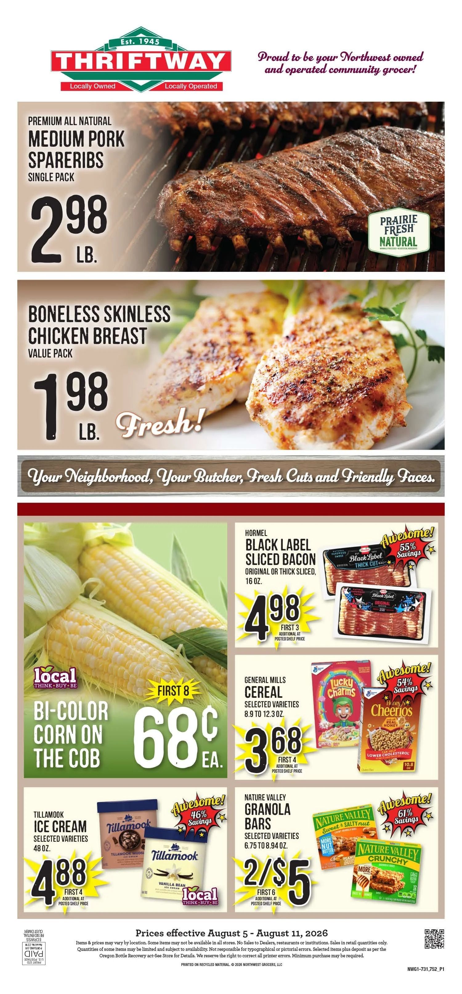 East County Thriftway Weekly Ad August 5 - 11, 2026