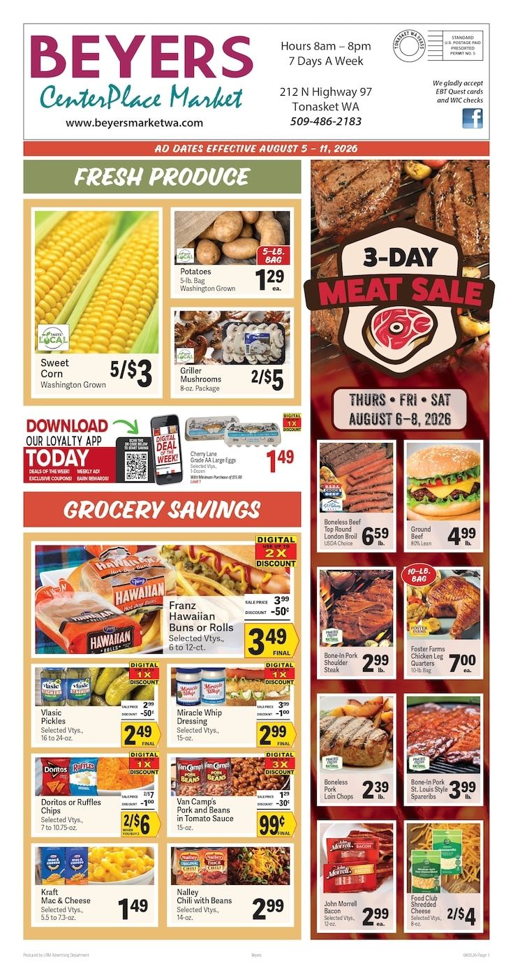 Beyers Market Weekly Ad August 5 - 11, 2026