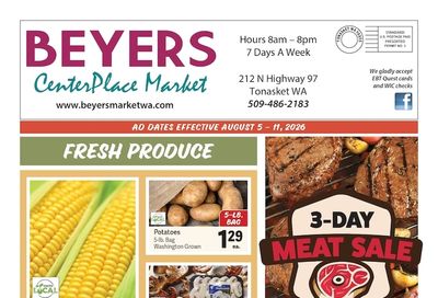 Beyers Market Weekly Ad August 5 - 11, 2026