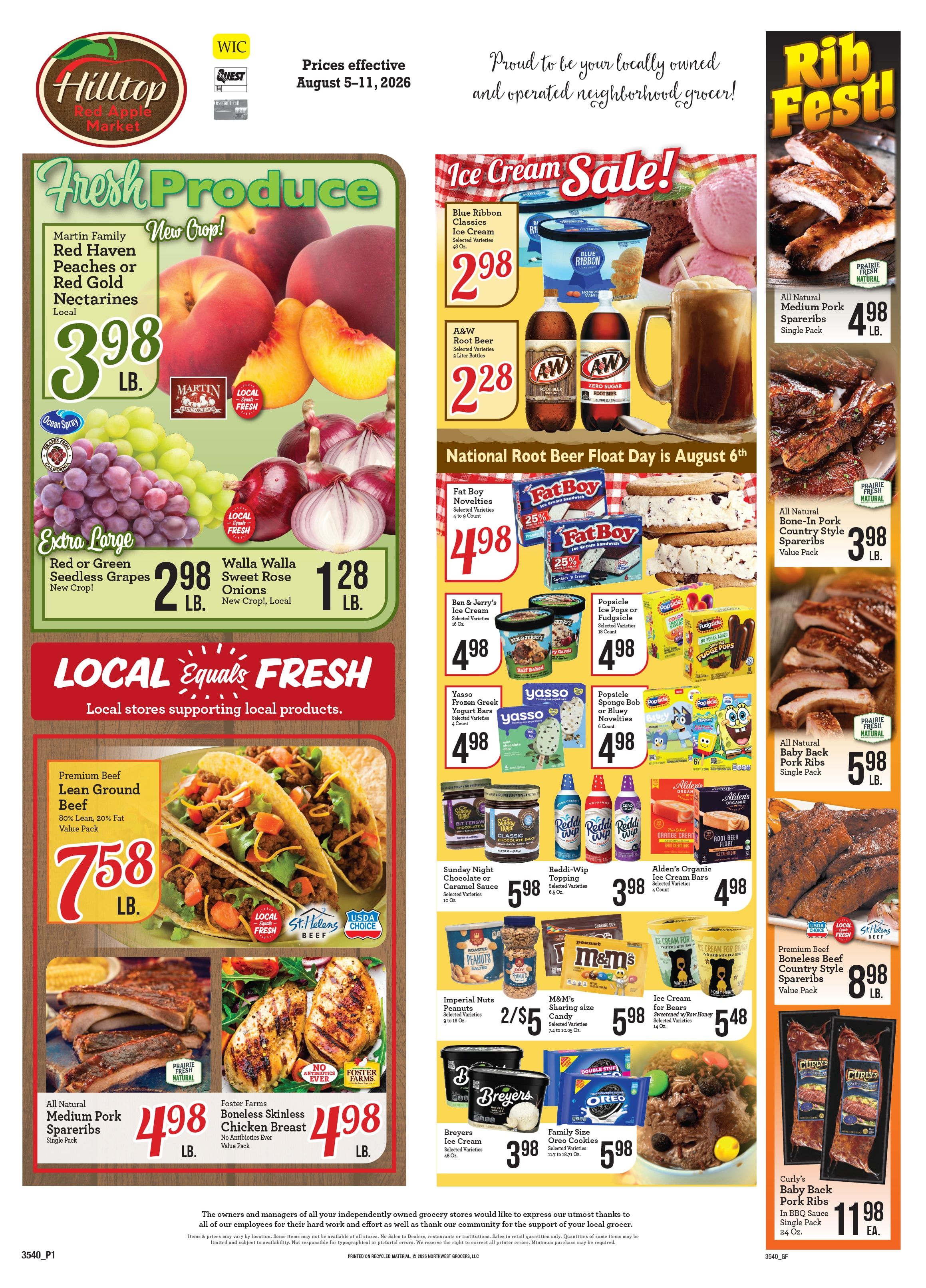 Hilltop Red Apple Market Weekly Ad August 5 - 11, 2026
