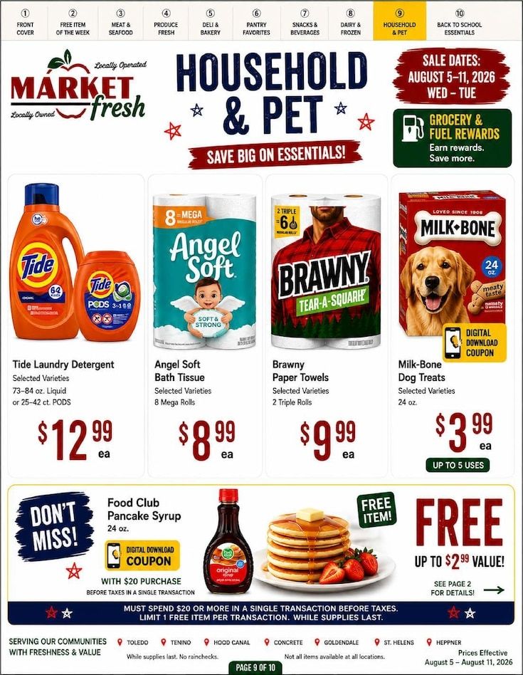 Tenino Market Fresh Weekly Ad August 5 - 11, 2026