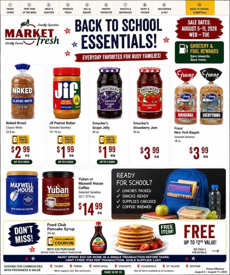 Toledo Market Fresh Weekly Ad August 5 - 11, 2026