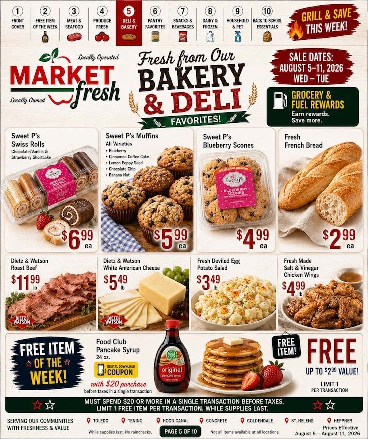 Toledo Market Fresh Weekly Ad August 5 - 11, 2026
