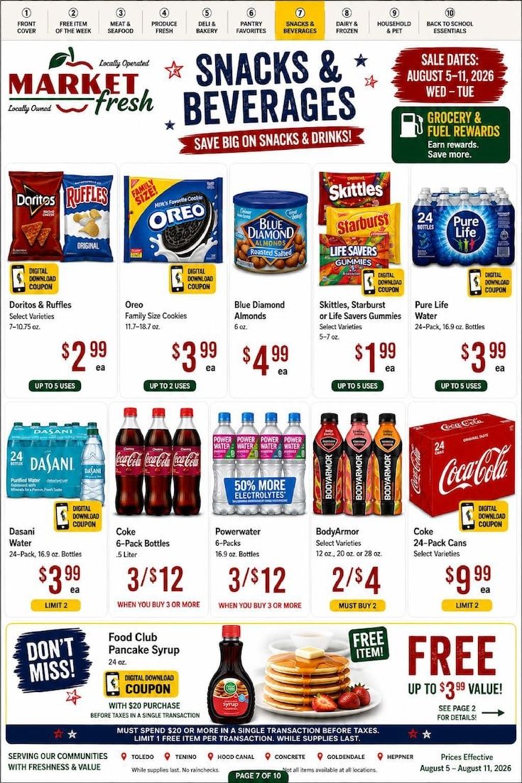 Toledo Market Fresh Weekly Ad August 5 - 11, 2026