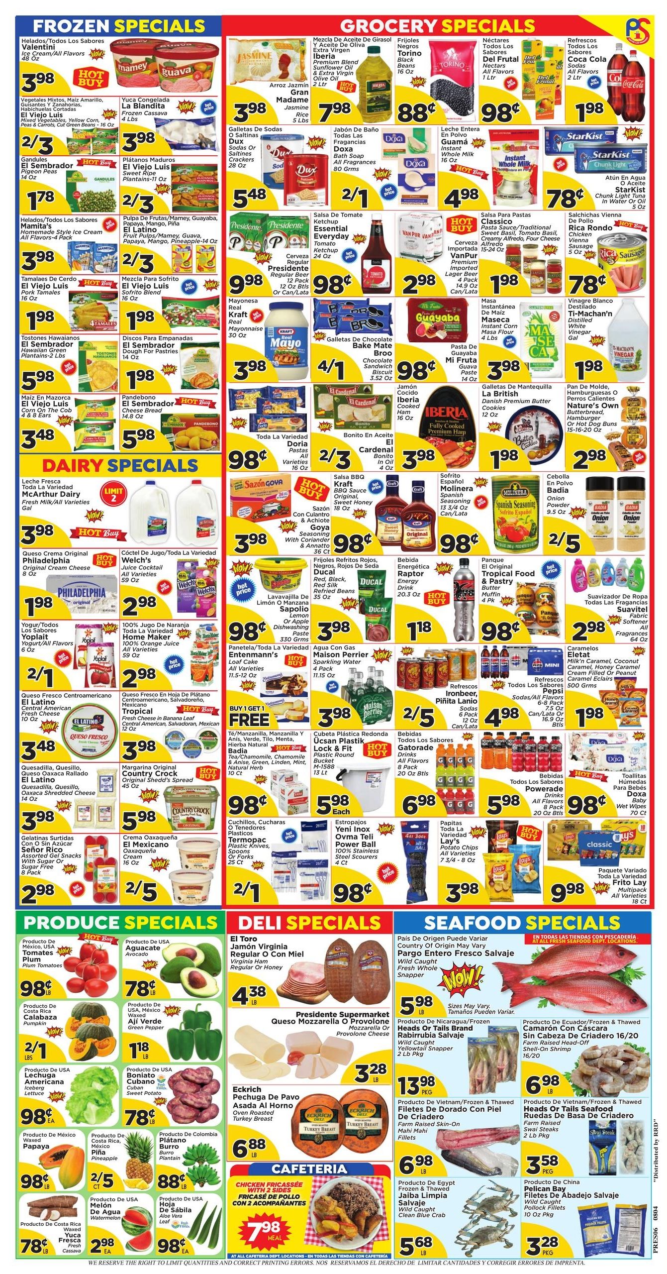 Presidente Supermarkets (Homestead Area, FL) Weekly Ad August 5 - 11, 2026