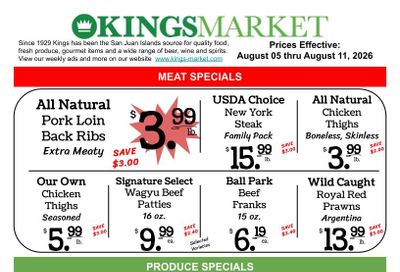 Kings Market Friday Harbor Weekly Ad August 5 - 11, 2026