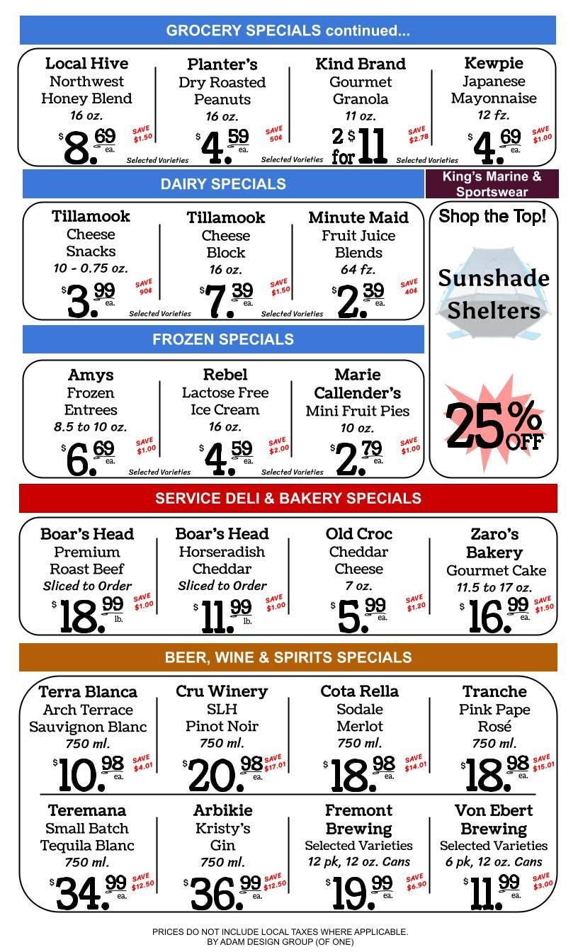 Kings Market Friday Harbor Weekly Ad August 5 - 11, 2026