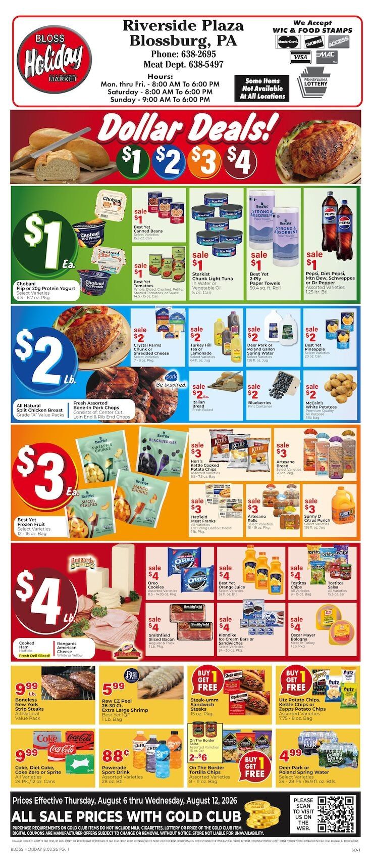 Bloss Holiday Market Weekly Ad August 6 - 12, 2026