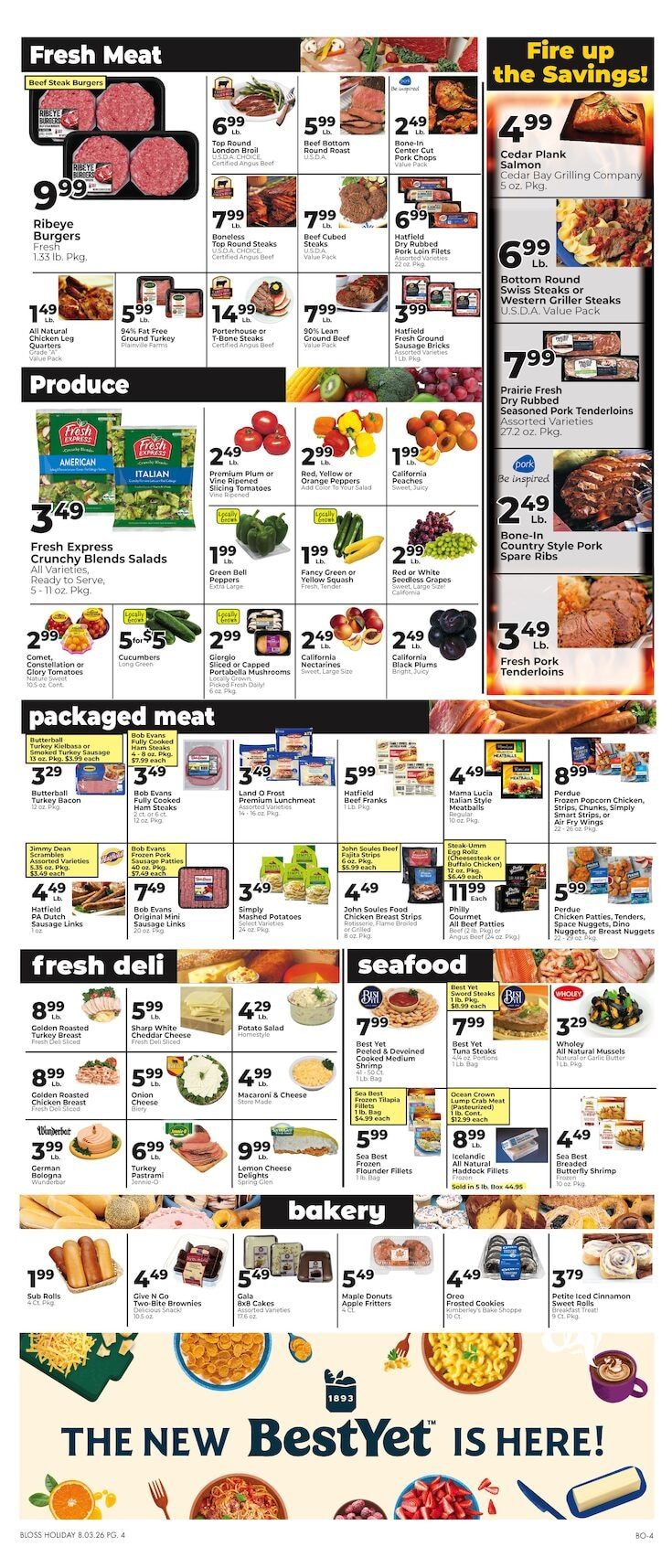 Bloss Holiday Market Weekly Ad August 6 - 12, 2026