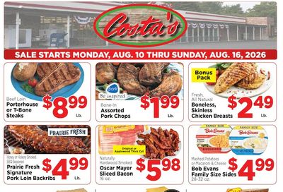 Costa's Supermarket Weekly Ad August 10 - 16, 2026