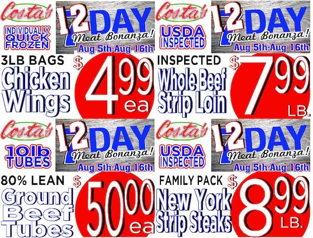 Costa's Supermarket Weekly Ad August 10 - 16, 2026