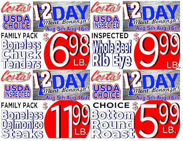 Costa's Supermarket Weekly Ad August 10 - 16, 2026