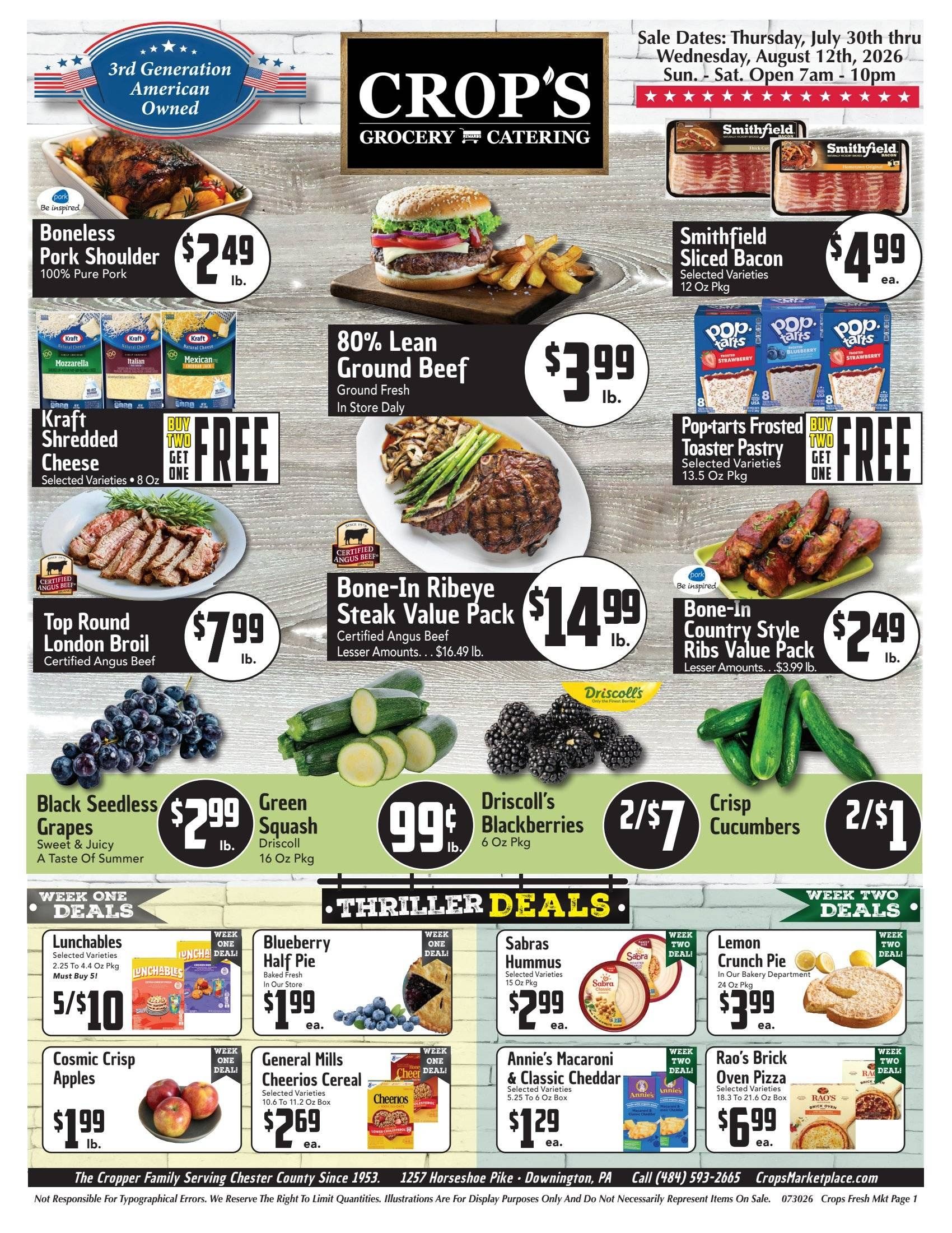 Crop's Fresh Marketplace Weekly Ad July 30 - August 12, 2026