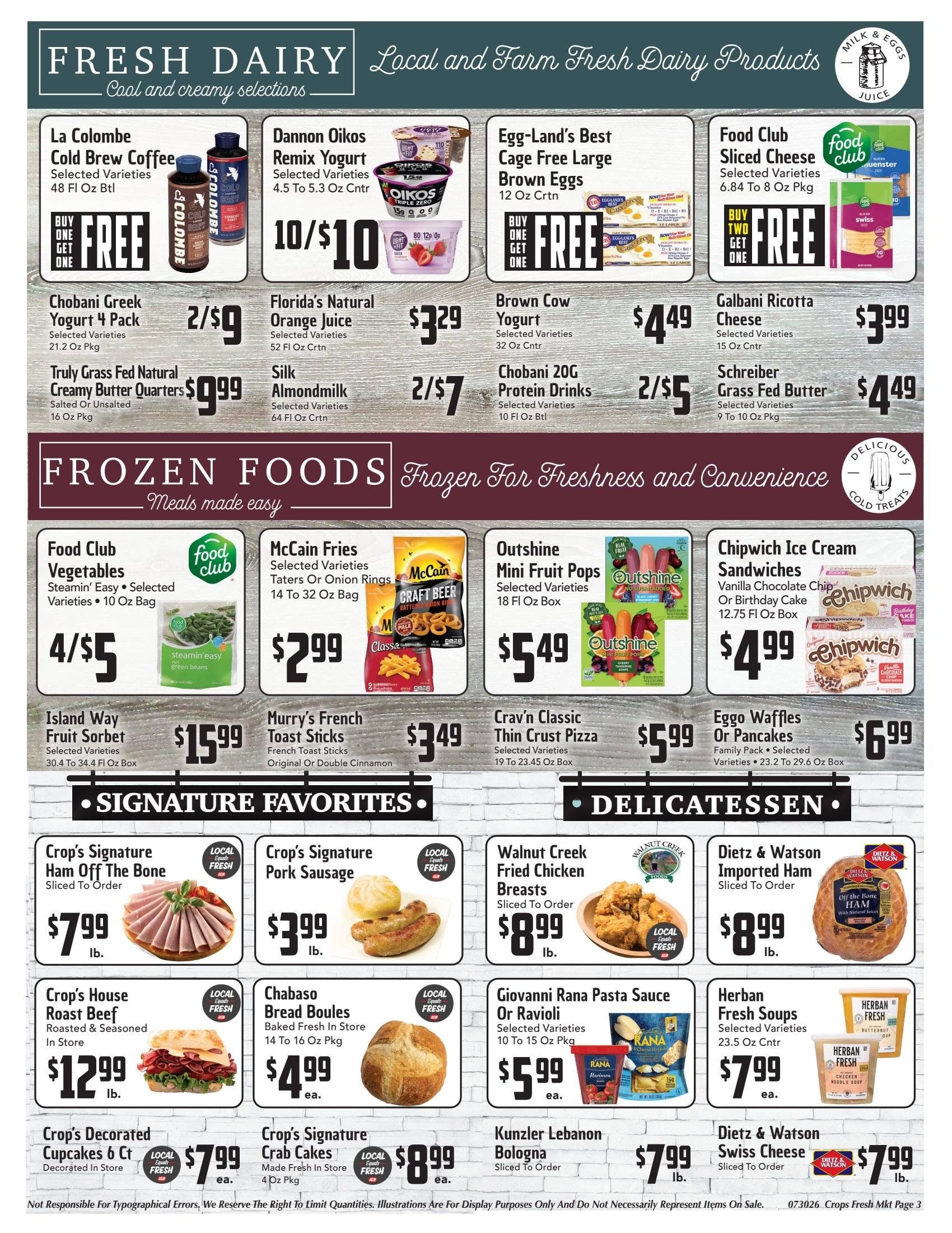 Crop's Fresh Marketplace Weekly Ad July 30 - August 12, 2026