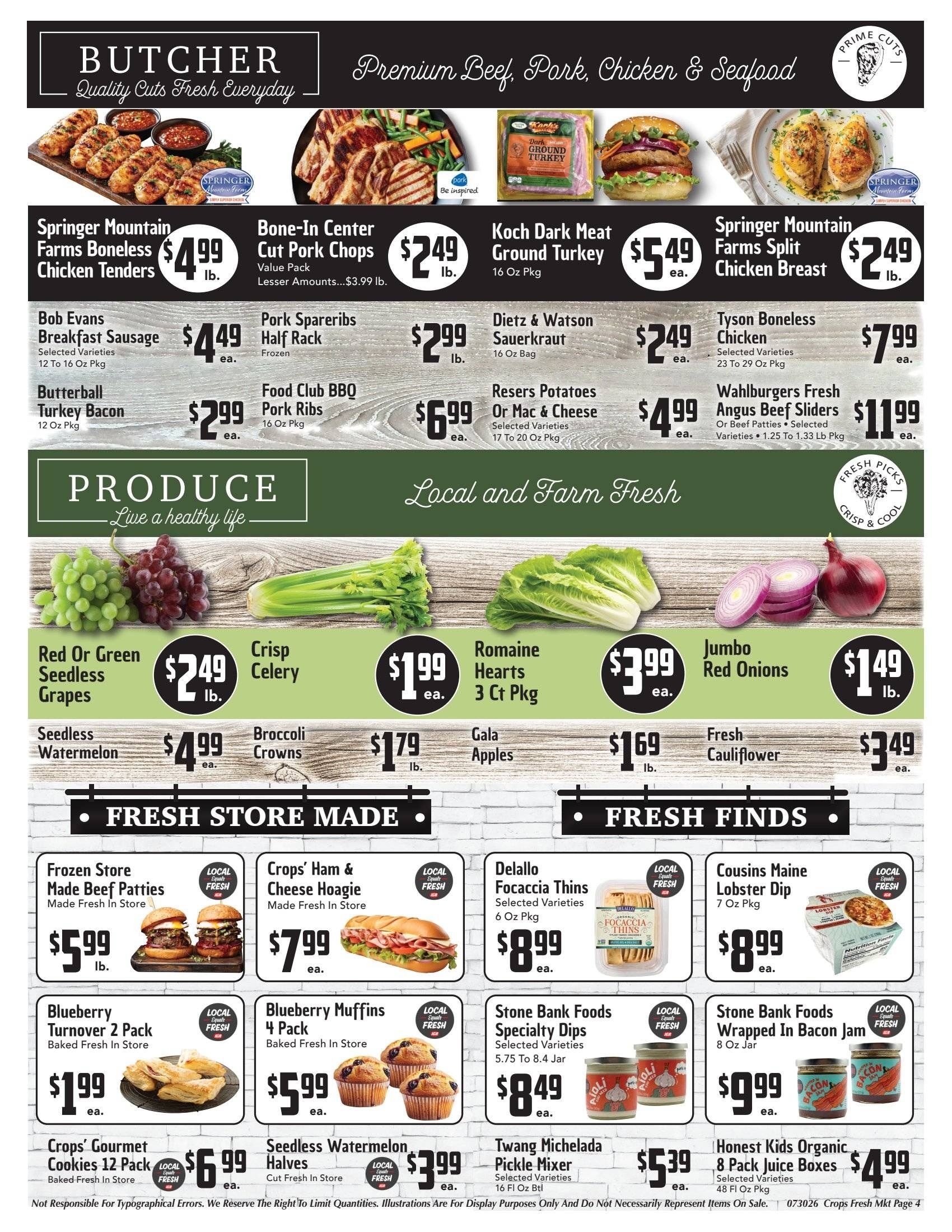 Crop's Fresh Marketplace Weekly Ad July 30 - August 12, 2026